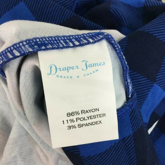 Draper James Buffalo Plaid Wrap Dress Womens Nassau Navy Size XS NWT - Picture 10 of 10